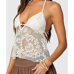 Edikted Ivory Lace Top